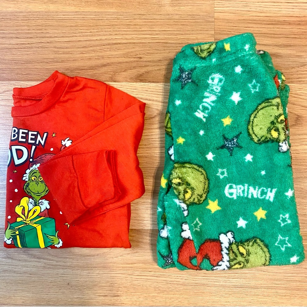 🎄4T THE GRINCH PAJAMA SET FOR BOY/GIRL. 2 PIECE FLEECE DR SUESS OUTFIT CHRISTMAS - Picture 12 of 12